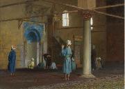 Priere dans la mosquee Jean Leon Gerome